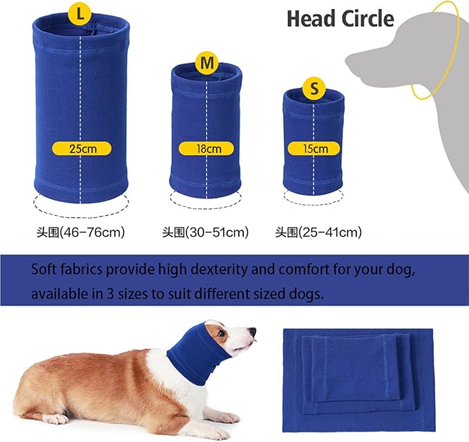 FDANDADE Neck Cowl for Cat, Cat Neck Scarf for Cats Anxiety Relief – Noise Canceling for Fireworks, Thunderstorms, Pet Grooming & Force Drying(Pink S)
