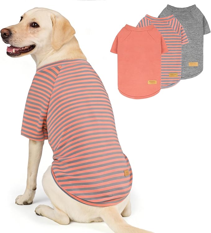 KYEESE 3Pack Dog Sweater, Soft Pet Sweatshirt Stretchy Pullover Dog Sweater for Large Dogs Girl Boy, Lightweight Fleece Pet Shirt Clothes with Sleeves, 3XL