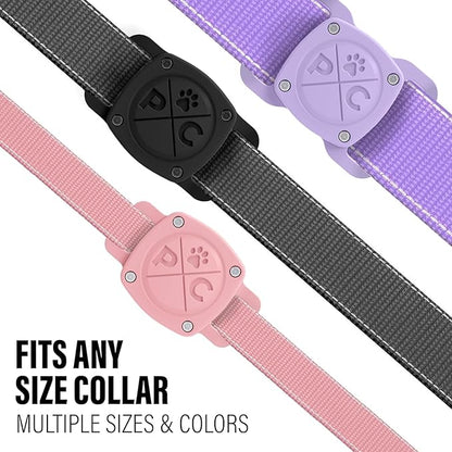 Pup Culture IP68 Waterproof AirTag Dog Collar Holder | 2.5X Stronger Than Competitors - Track Your Pet Using Apple AirTag Technology Without a Subscription | Dustproof - Doesn’t Hurt Your Collar