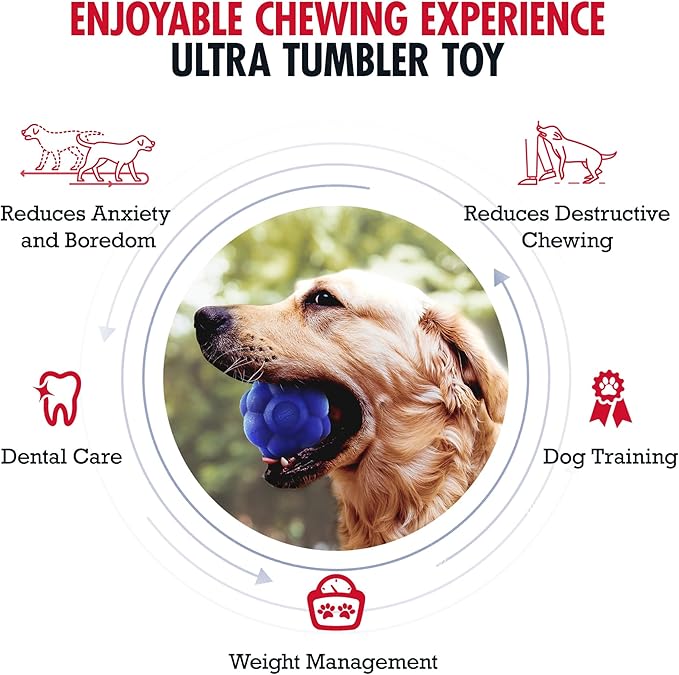 Tuff Pupper SuperChewer Tough Tumbler Ball Toy | Lifetime Replacement | Strong Natural Rubber | Smear Treats Inside to Excite Dogs | Ultra Durable Chewing Toy for Aggressive Chewers | for All Breeds