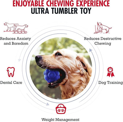 Tuff Pupper SuperChewer Tough Tumbler Ball Toy | Lifetime Replacement | Strong Natural Rubber | Smear Treats Inside to Excite Dogs | Ultra Durable Chewing Toy for Aggressive Chewers | for All Breeds