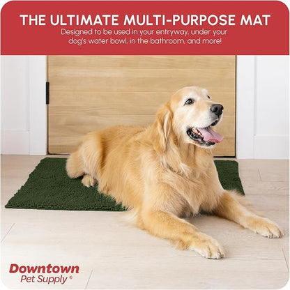 My Doggy Place Dog Mud Mat, 36" x 26" Chive – Thick Microfiber Entry Rug for Snow, Mud & Salt – Absorbent, Quick-Dry, Washer-Safe & Non-Slip, Large