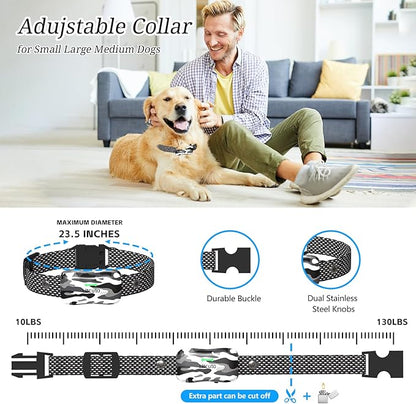 Htcuto GT1-Wireless Dog Fence & Ultrasonic Training Collar - 1160-Yard Adjustable Boundary for Outdoor, 4 Modes (Beep/Vibration/Static/Ultrasonic), Waterproof, 185-Day Standby-1 Dog
