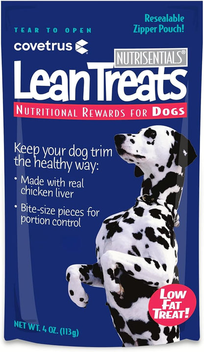 Covetrus Nutrisential Lean Treats for Dogs - Small, Medium & Large Dogs (K9) - Nutritional Low Fat, Bite-Size - Soft Chicken Flavor - 1 Pack - 4oz