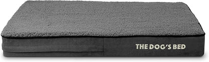 The Dog’s Bed Orthopedic Memory Foam Dog Bed Dark Grey Plush Medium, Pain Relief for Arthritis, Hip & Elbow Dysplasia, Post Surgery, Lameness Supportive, Waterproof Washable Cover, Veterinary Approved