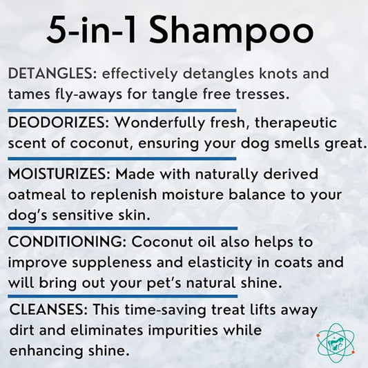 Gallon Bottle - 5 in 1 Dog Shampoo - Groomers Choice - Made in The USA