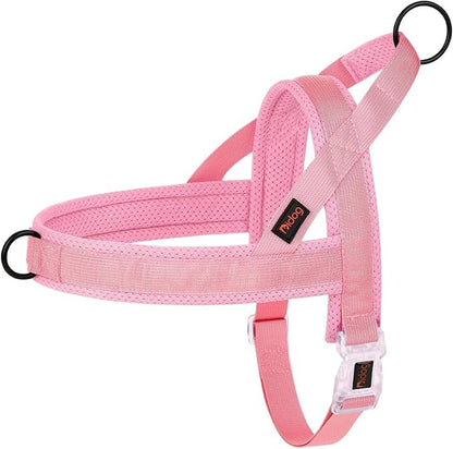 Didog No Pull Dog Harness with Breathable Mesh Padded, Quick Fit & Easy on Dog Vest Harness for Small Medium Large Dogs Training Walking(Pink,M)