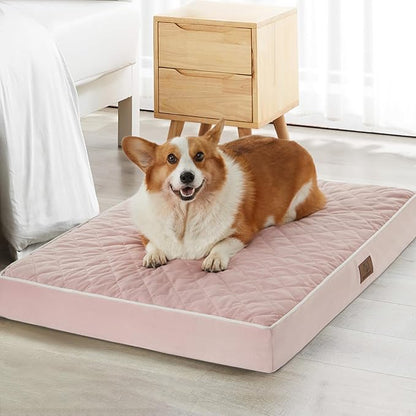 WNPETHOME Orthopedic Big Dog Beds Large Sized Dog, Waterproof Extra Large Dogs Bed with Removable Washable Cover, Multi-Needle Quilting Dogs Crate Bed