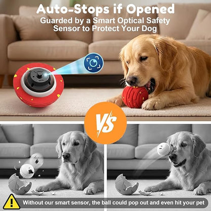 TBC PET Interactive Dog Toys with Remote Control, Smart Interactive Dog Ball with 3 Modes, Auto-Moving&Bouncing, High-Resilience&Chew Resistant E-TPU Dog Ball, IPX6 Waterproof, Rolling Ball Dogs