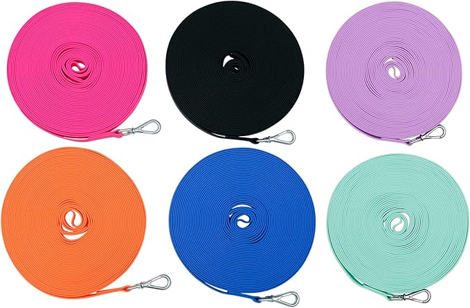 Waterproof Dog Training Leash 50FT 30FT 15FT 10FT 5FT Heavy Duty Recall Long Lead for Large Medium Small Dogs (5FT, Mint Green)