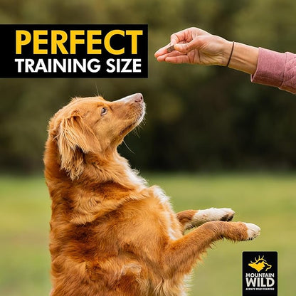 MOUNTAIN WILD Training Treats for Dogs & Puppies – Elk & Venison Protein Puppy & Dog Treat – High Value, All-Natural, No Fillers, Grain-Free, No Artificial Preservatives – 4oz, 1 Bag