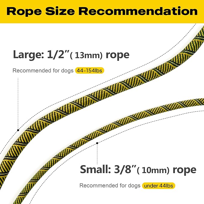Fida Durable Slip Lead Dog Leash, 6 FT x 3/8" Heavy Duty Comfortable Strong Rope Slip Lead for Small Dogs and Puppies, No Pull Pet Training Leash with Highly Reflective (3/8", Yellow)