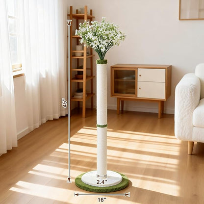 CWV 45" Tall Cat Scratching Post, Cute Starlight Bouquet Cat Scratcher for Indoor Adult Cats & Kittens, Cat Tree with Sturdy Base, Sisal Rope, Interactive Toys & Cat Gifts, Rascadores para Gatos