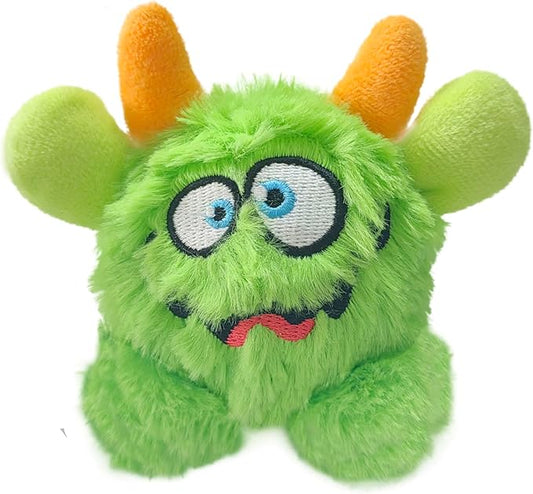 FCCUM Plush Squeaky Dog Toy Ball, Dental Care, Skin-Friendly and Soft and Relieve Stress,Dog Training Interactive Pet Cute Plush Fashionable Toy Ball (Green,Small)