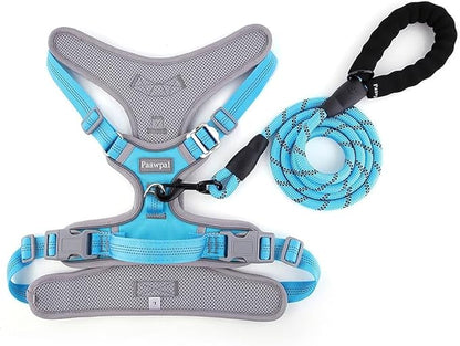 Dog Harness and Leash Set – Adjustable Dog Collar and Vest Harness for Dogs, Durable Pechera para Perros Medianos – Arnes Perro with Leash– S, M, L, XL Dog Harness and Leash Set