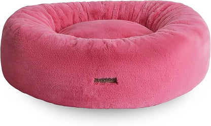 UnHide Floof Pet Bed - XL (40"x14") - Extra Soft Dog Bed - Removable Faux Fur Cover - Machine Washable - Helps Ease Pet Anxiety & Provides The Perfect Sleep - Pink