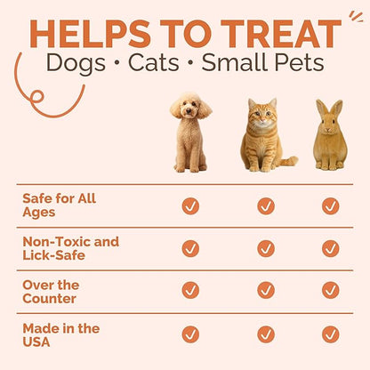 Hot Spot & Itch Relief Skin Cream for Dogs & Cats | Fast & Lasting Relief | Treats the Source | Natural Ingredients & Colloidal Silver | Vet-Recommended | Safe & Non-Toxic | Made in USA (2oz)