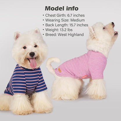 KYEESE 3Pack Small Dog Sweater, Soft Puppy Sweatshirt Pullover Stretchy Dog Sweater for Small Dogs Girl Boy, Lightweight Fleece Cat Shirt Pet Clothes with Sleeves, S
