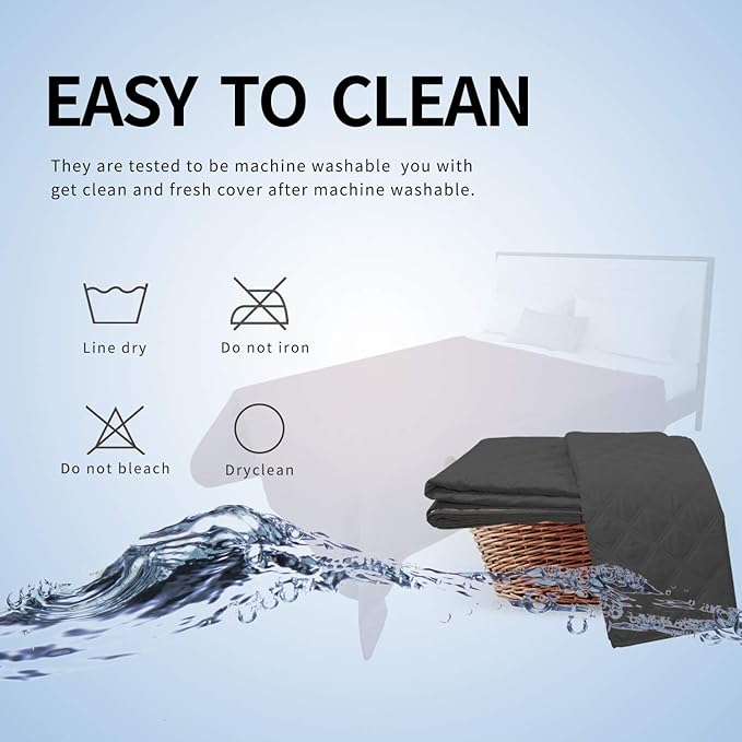 Easy-Going 100% Waterproof Dog Bed Cover, Non-Slip Pet Blanket for Furniture, Washable Couch Cover, Repleasement Sofa Cover (52X82 in,Dark Gray)