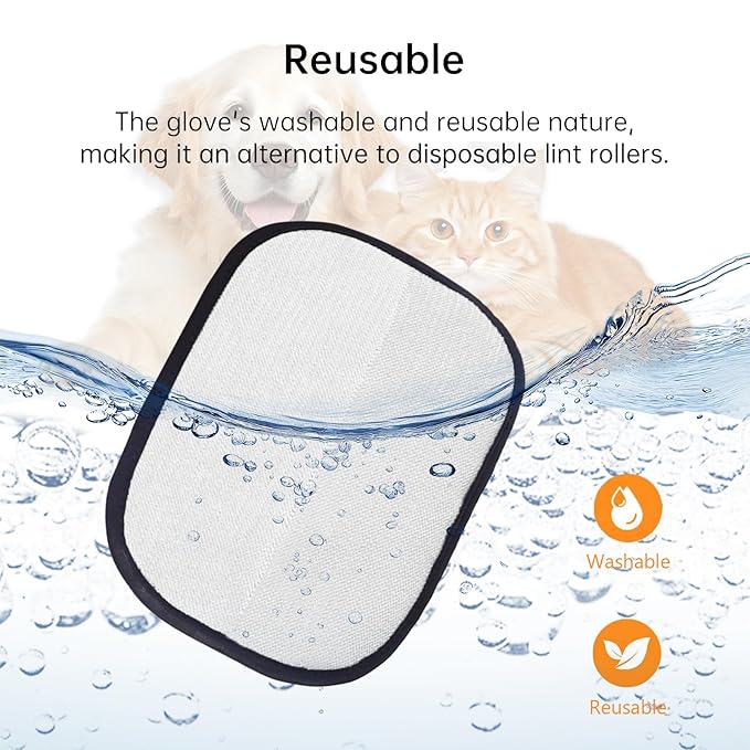 Remover for Dogs & Cats – Gentle Grooming Tool for Pet Hair Removal Glove for Dogs & Cats – Upgraded Reusable Brush Pet Hair Gloves, Magic Brush Pet Hair Remover