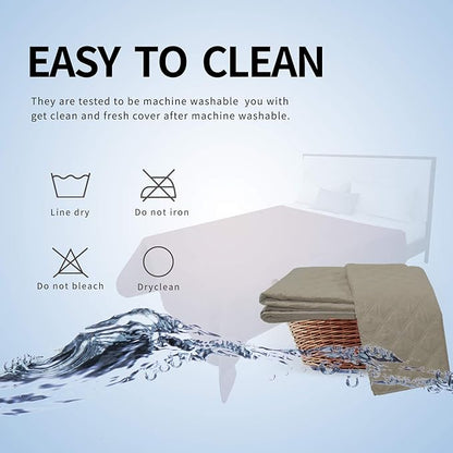 Easy-Going 100% Waterproof Dog Bed Cover, Non-Slip Pet Blanket for Furniture, Washable Couch Cover, Repleasement Sofa Cover (96X82 in,Beige)