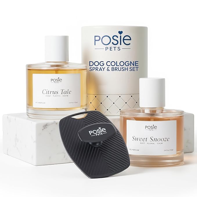 Posie Pets Perfume Gift Pack - Contains One Citrus Tale Fragrance, One Sweet Snooze Fragrance and Massage Brush