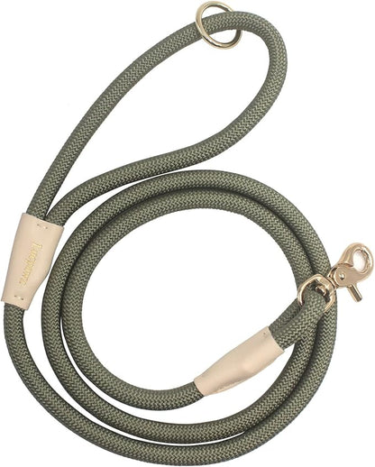 Lobster Snap Pet Leash 5FT, Special Strong Nylon Rope Dog Leash, Solid Color Rope Dog Lead for All Breeds (Army Green,5ft*10mm)