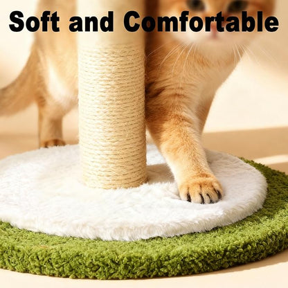 CWV Rose Flower Cat Scratching Post, Tall Cat Scratcher for Indoor Cats | Aesthetic Floral Decorative Scratching Post for Adult Cats & Kittens, S