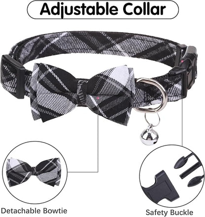 BINGPET Dog Harness Collar Leash Set,Adjustable No Pull Escape Proof Small Dog Harness,Classic Plaid Puppy Harness and Leash Set for Small Medium Large Dogs Training Easy Walk Running