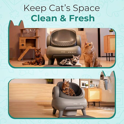30 Count Cat Litter Liners - 27x13 Inches - Compatible With Neakasa Litter Box M1 & Petpivot Autoscooper 11 litter box - Leak & Tear Proof Heavy Duty Drawstring in Center for Mess-Free Cleaning