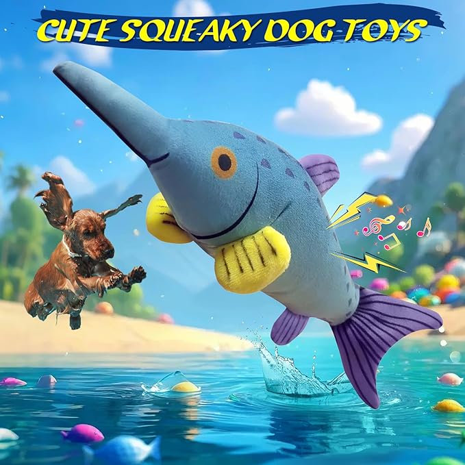 Fuufome Large Squeaky Dog Toys :Plush Soft Dog Chew Toys - Tug of War for Large,Small, Medium,Puppy Breeds-Puppy Toys to Keep Them Busy