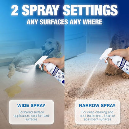 Pet Odor Eliminator for Strong Odor Fragrance Free Colorless and Odorless 16.9oz Spray with Safe Highly Effective Ingredients Carpet Deodorizer and Cat Litter Deodorizer Suitable for Dogs and Cats