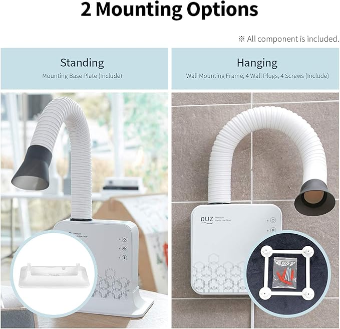 DUZ V2 Super Quiet Hands-Free Pet Dryer: Low-Noise Dog Dryer for Grooming, Reduces Labor & Stress, Ideal for Small Dogs and Cats, 1-Year Warranty