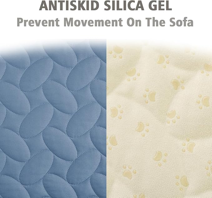 Ameritex Pet Bed Cover Dog Bed Blanket for Sofa and Furniture Waterproof New Pattern Design (52x82 Inch, Light Blue)