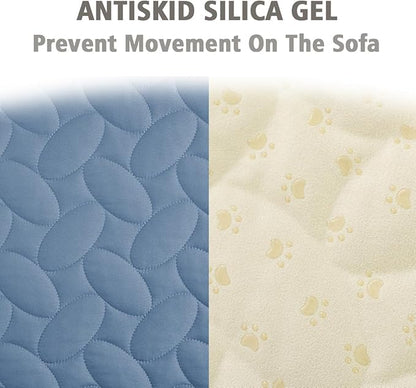 Ameritex Pet Bed Cover Dog Bed Blanket for Sofa and Furniture Waterproof New Pattern Design (52x82 Inch, Light Blue)