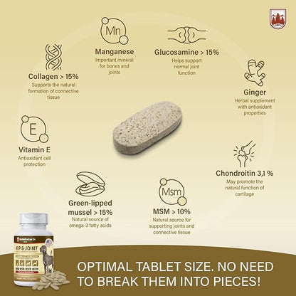 Veddelholzer Dog Joint Supplement Tablets – Hip & Joint Support with Glucosamine, Chondroitin, MSM & Turmeric – Mobility, Flexibility & Comfort Aid for Large & Small Breeds – Vet Recommended