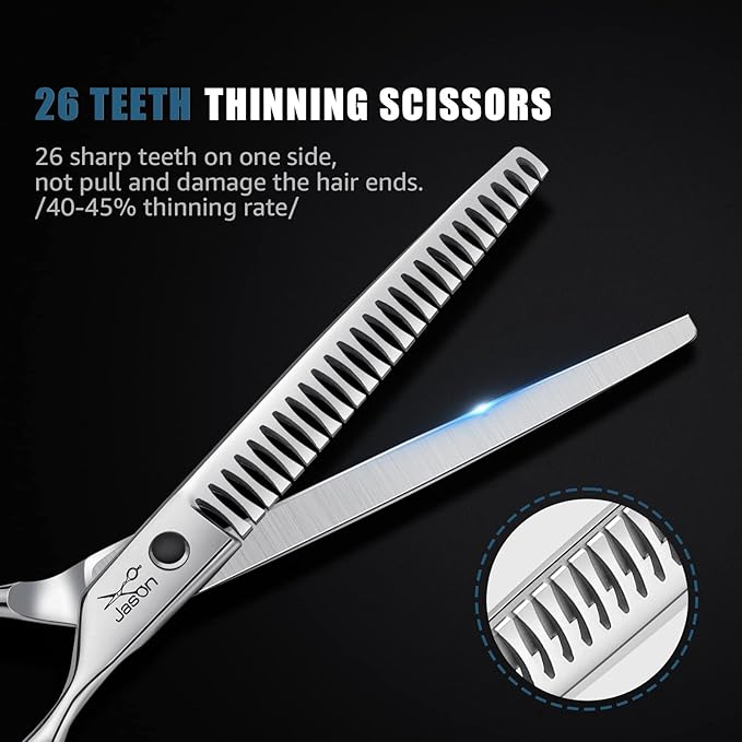 JASON 7.5" Professional Dog Grooming Chunker Scissors Japanese Stainless Steel Dog Chunker Shear for Pet Groomer Christmas Gift