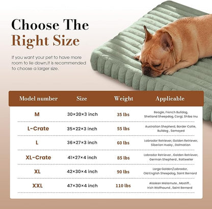 Cozila Extra Large Dog Bed for Crate, Orthopedic Dog Bed with Waterproof Lining, Soft Short Plush Surface & Egg Crate Foam, Machine Washable Pet Bed with Removable Cover & Anti Slip Bottom