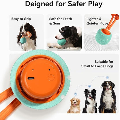 Hoochii Smart Interactive Dog Toy, Wicked Ball Rolly, Automatic Moving, Bouncing, Rotating, E-TPU Material, Active Rolling Interactive Dog Ball for Medium and Large Dogs