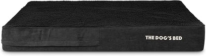 The Dog’s Bed Orthopedic Memory Foam Dog Bed, XL Black Plush, Pain Relief for Arthritis, Hip & Elbow Dysplasia, Post Surgery, Lameness, Supportive, Calming, Waterproof Washable Cover