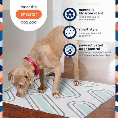 Pet Life Unlimited Smart Prints Extra Large Puppy Pads – 26" x 30", 52 Count (XL) | Stylish Dog Training Pads with Odor Controlling Wetness-Activated Magnolia Blossom Scent | USA Made