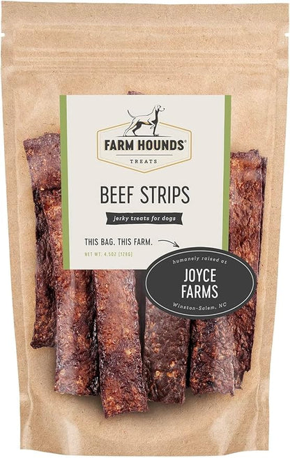 Farm Hounds - Beef Strips - Premium Natural Beef Jerky for Dogs - 100% Humanely Raised Cattle - Break-to-Size - Great for Training & Treats - No Added Fillers - Made in USA - 2 Pack