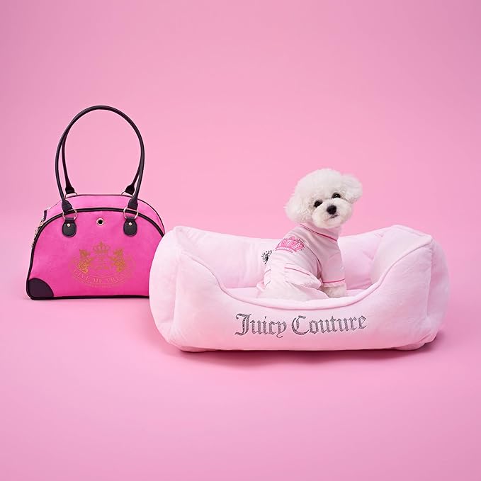 Juicy Couture Silky Satin Pajamas for Dogs and Cats - Black - Extra Small/Small Pet PJs