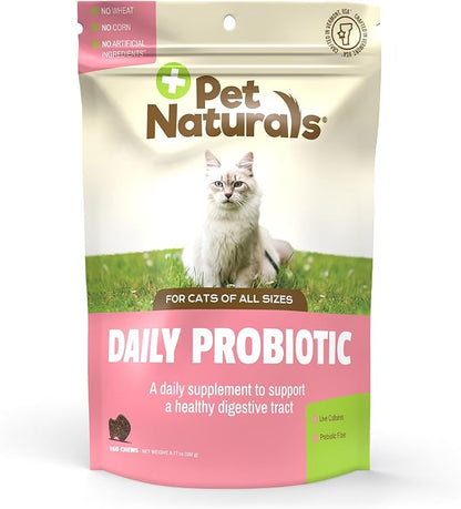Pet Naturals Daily Probiotic for Cats, 160 Chews - Digestive and Immune Support Supplement for Cats