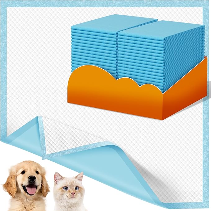 VJJ Extra Large Doggie Pee Pad, 30”x30” Thicken Dog Pee Pads, 40 Count XL Doggy Pads Leak-Proof, Super Absorbent Puppy Pee Pads for Dogs, Soft Training Pet Pads for Dogs Cats Rabbits