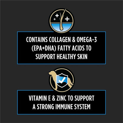 Purina Pro Plan Veterinary Supplements Skin Care Dog Supplements with Omega-3 Fish Oil and EPA and DHA - (Pack of 1) 60 ct. Pouches