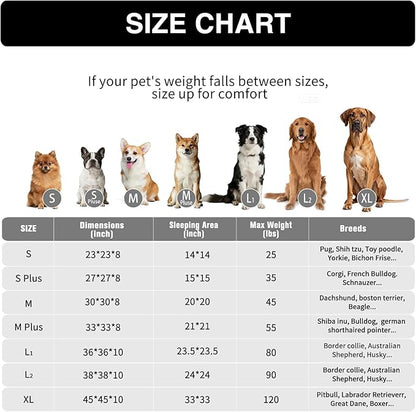 MFOX Calming Dog Bed for Large Dogs - Donut Washable Large Pet Bed, 36 inches Anti-Slip Round Fluffy Plush Faux Fur Dog Bed, Fits up to 75 lbs Pets, Black