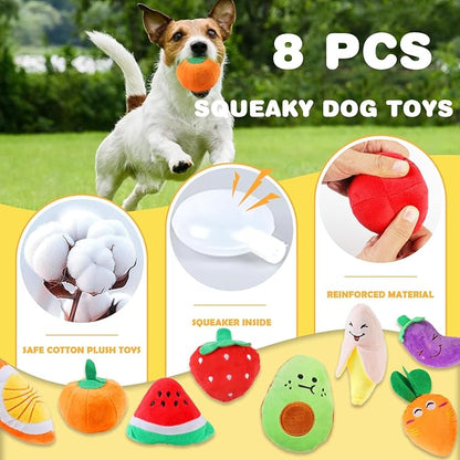 MRSOHRET 18 Pack Dog Toys Puppy Teething Toys, Puppy Essentials Chew Toy Bundle with Squeaky Toy and Interactive Rope for Small Dogs to Keep Them Busy