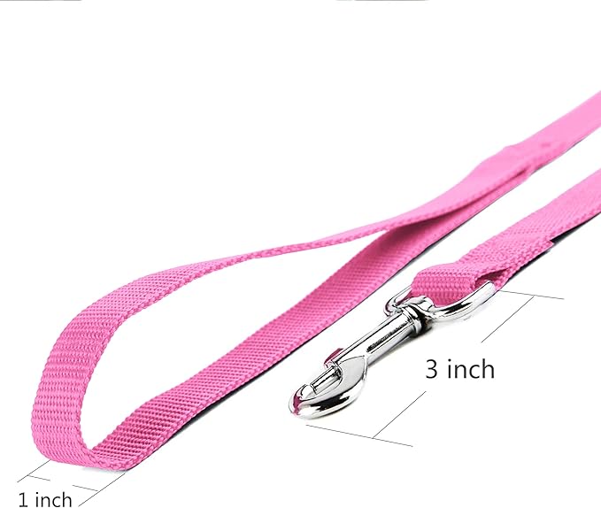 10ft Pink Dog Leashes - Obedience Recall Training Agility - Strong Traditional Style Extra Long Leads for Large, Medium & Small Dogs - Great for Parks,Fetch,Backyard & Camping(10FT, Pink)