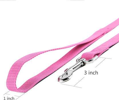 10ft Pink Dog Leashes - Obedience Recall Training Agility - Strong Traditional Style Extra Long Leads for Large, Medium & Small Dogs - Great for Parks,Fetch,Backyard & Camping(10FT, Pink)